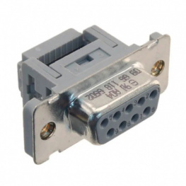 09661186502, Вилка; D-Sub; PIN:9; "мама"; IDC; на шлейф; UNC4-40; позолота, Harting