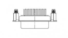 173109-0427, D-Sub Connector, Plug, DB-25, PCB THT Straight, FCT