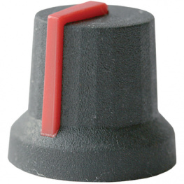 CL170842CR, Ручка; с указателем; резина, пластик; Диам.оси:6мм; O16,8x14,5мм, Cliff