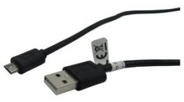 RND 765-00059, USB A Plug to USB Micro-B Plug Cable 7m Black, RND Connect
