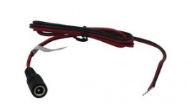 RND 205-01273, DC Connection Cable, 2.1x5.5x9.5mm Socket, Straight, 1m, RND Connect