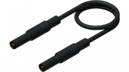 MLS GG 25/1 black, Safety test lead diam. 4 mm Black 25 cm 1 mm2 CAT III, SKS Kontakttechnik