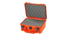 RND 600-00291, Watertight Case with Cubed Foam, 4.48l, 258x243x118mm, Polypropylene (PP), Orange, RND Lab