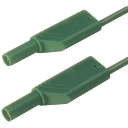 MLS WS 25/2.5 GRUEN / GREEN, Safety test lead diam. 4 mm green 25 cm CAT II, SKS Kontakttechnik