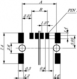 214013, Pin header Male 6, Erni / TE