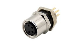 RND 205-01130, M8 Straight Socket Circular Sensor Connector, 4 Poles, A-Coded, Solder, RND Connect