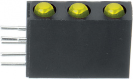 A764B/3UY/S530, PCB LED 3 mm round Yellow standard, Everlight