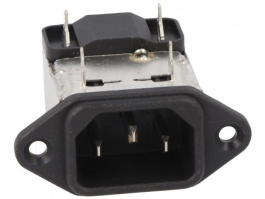 RIX0142P, Разъем: питания AC; гнездо; "папа"; 1А; 250ВAC; IEC 60320; -25?85°C, ROXBURGH