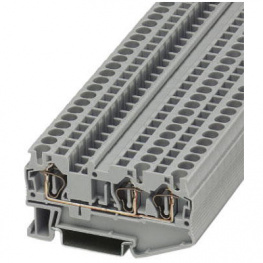 3031393, ST 4-TWIN feed-through terminal block, 0.08...4 mm2 550 vac 30 a grey, Phoenix Contact
