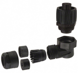 C016 30F006 100 12, Разъем: круглый; вилка; "мама"; Серия: ECOMATE (C016); PIN:7; 250В, Amphenol