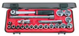S.161-3P6PB, Hex socket wrench set 1/2", Facom