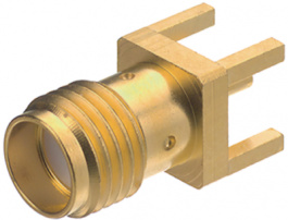 32K101-400L5, SMA Socket, Device socket, SMA straight, PCB Mount, Straight, Rosenberger connectors