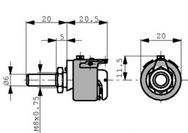 P0040014700KAAU000, Wirewound Potentiometer, 470 Ohm, Soldering lugs, Vishay