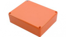 1590XXOR, Die Cast Stomp Box, 121 x 145.2 x 39.3 mm, Aluminium,  Orange, Hammond