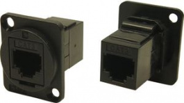 CP30223, Соединитель; FT; Кат: 3; Конфиг.выводов: 6p4c; 19x24мм; Цвет: черный, Cliff