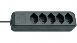 1157002, Eco-Line Power Strip, 2 m, Black, Brennenstuhl