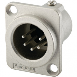 AC5MDZ, Гнездо; XLR; "папа"; PIN:5; прямой; цанговые контакты; пайка; 133В, Amphenol