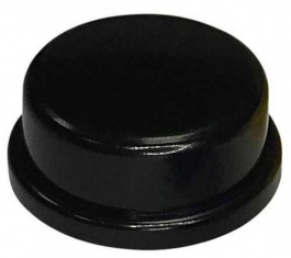 RND 210-00236, Cap black round 10x5.7 mm, RND Components
