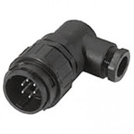 C016 10K008 003 1, Male cable connector, angled 8+PEP, Amphenol