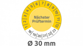 6934, Inspection Plate, 10 sheets/80 labels diam. 30 mm, Yellow, Zweckform