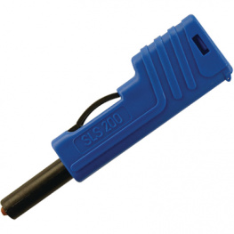 SLS 200 BLAU / BLUE, Safety plug diam. 4 mm Blue CAT I, SKS Kontakttechnik