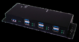 EX-1189HMVS, Industrial Hub USB 3.0 7x Black, Exsys