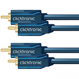 70376, Audio cable stereo cinch 0.5 m, Clicktronic