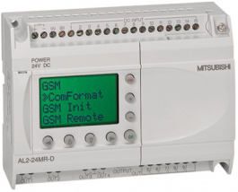 AL2-24MR-D, Alpha Xl Base Unit ALPHA, 15 DI (8 D/A), 9 RO, Mitsubishi