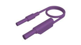 MAL S WS-B 100/2,5 VIOLET, Test Lead, Plug, 4 mm - Socket, 4 mm, Violet, Nickel-Plated Brass, 1m, Hirschmann