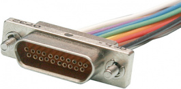 E100RN37S-4E6AB, Micro-D female connector 37P, Amphenol