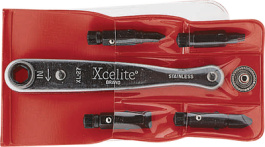 XL75V, Ratchet bit holder with 4 bits, Xcelite