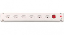 1150652026, Outlet Strip Bremounta 6x Type J (T13) - Type J (T12) White, Brennenstuhl