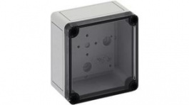 11100401, Plastic Enclosure Without Knockouts, 110 x 110 x 66 mm, Polystyrene, IP66, Grey, Spelsberg
