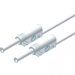 MVL S WS 50/1 AU WITHE, Safety test lead diam. 2 mm white 50 cm CAT III, SKS Kontakttechnik