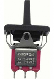 RND 210-00506, Miniature Rocker Switch, SPDT, (On)-Off-(On), RND Components