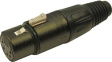 FC6166 Вилка; XLR; "мама"; PIN:5; прямой; на провод; пайка; черный; металл