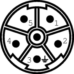 7560 6 51 01 D, Coupler plug, 5+PE M 23 EMV Leistung Hummel Poles=6 Male, Hummel