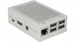 RPI CASE ALU SI EM-59209, Aluminium housing, silver Raspberry Pi B+, Pi 2B, Raspberry