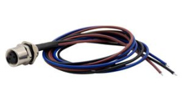 RND 205-01123, M8 Circular Sensor Connector, Straight, Socket, 3 Poles, A-Coded, Solder, RND Connect