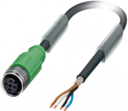SAC-4P- 5,0-PUR/M12FS SH, Actuator/sensor-cable M12 Разъем разомкнут 5 m, Phoenix Contact