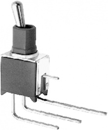 TL39WW0 5000, Miniature Toggle Switch, On-Off-On, Solder-In Pins, Bent Ove, APEM