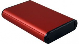 1455B1002RD, Корпус: с панелью; 1455; Х:72мм; Y:100мм; Z:19мм; алюминий; красный, Hammond