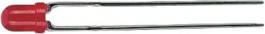 1254-10SDRD/S530-A3, LED; 3мм; красный; 100?160мкд; 30°; Поверхность: выпуклая; 60мВт, Everlight