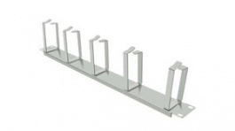 26.99.0308, Cable Management Panel with G-Ring Hooks for 19" Cabinets, Metal, Grey, Value