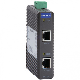 INJ-24, PoE Injector 0...60 °C RJ45 10/100/1000, Moxa