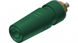 SAB 2640 LK Au green, Laboratory socket diam. 4 mm Green CAT III 40 mm, SKS Kontakttechnik