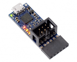 USB AVR PROGRAMMER V2.1, Программатор; USB micro, штыревой; 5ВDC; ISP, POLOLU