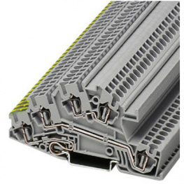 3031830, STI 2,5-PE/L/L installation level terminal block, 0.08...4 mm2 400 vac 24 a grey, Phoenix Contact