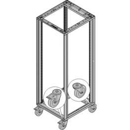27230-069, 19^ Cabinet, Castor Set 155 x 125 x 125 mm, Schroff