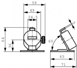 346, Hand piece counter Desktop mounting, HENGSTLER